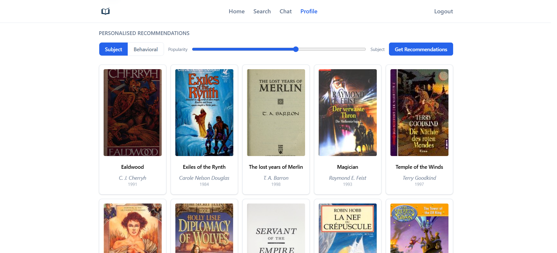 Personalized recommendations